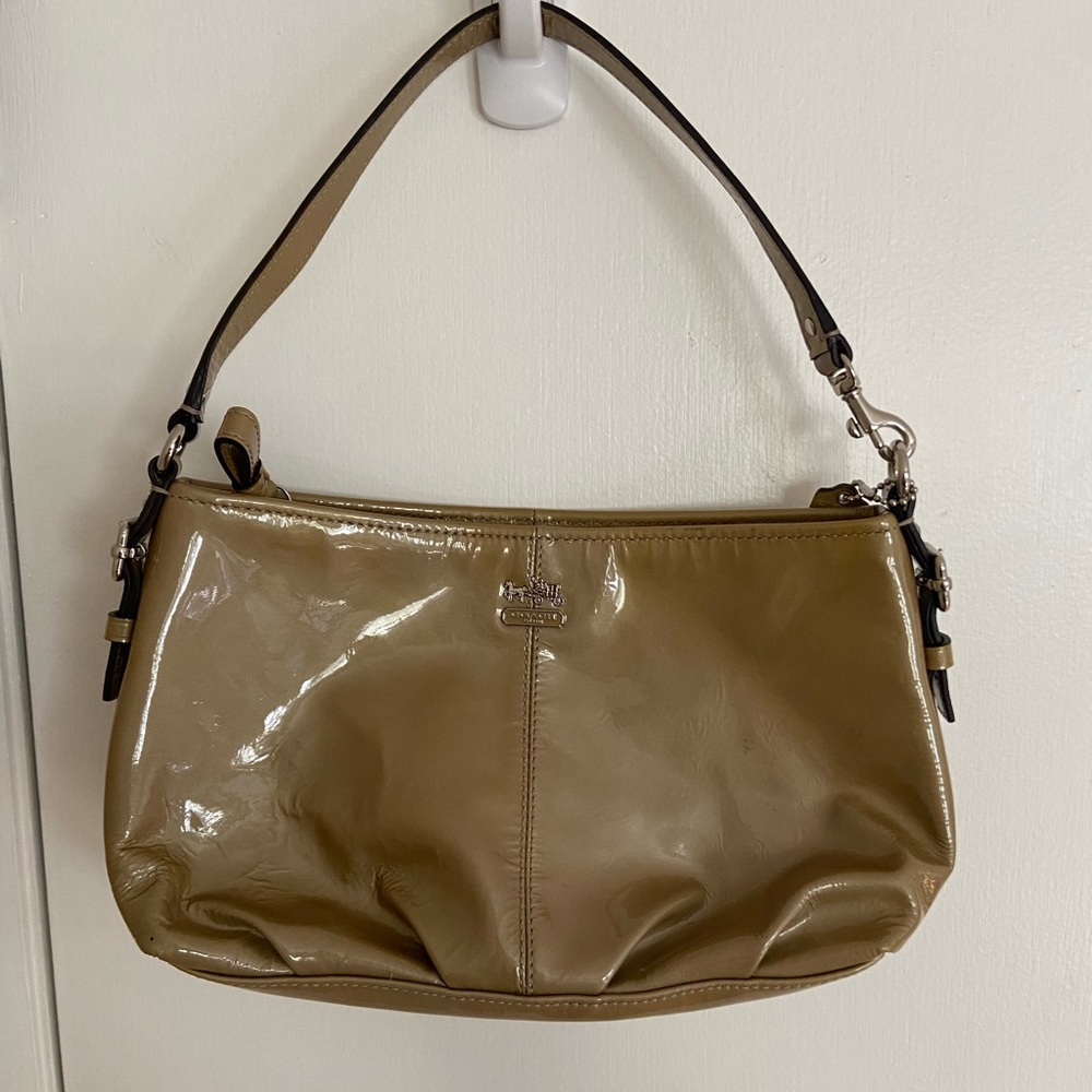 Coach Tan Patent Shoulder Bag